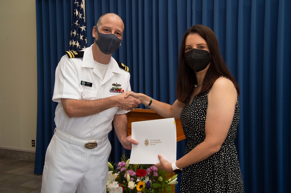 Naturalization Ceremony onboard CFAY