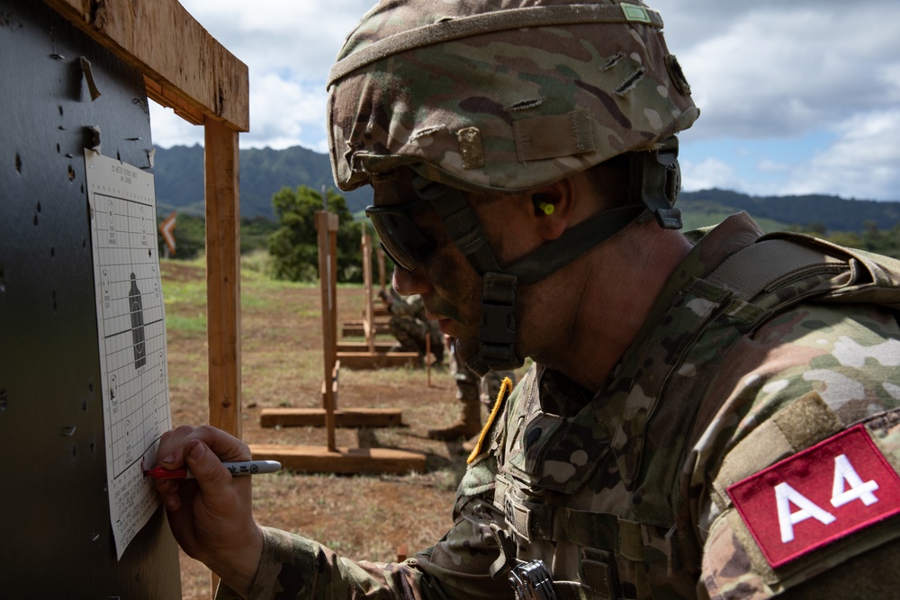 U.S. Army Spc. Bricen Bolsen Marks Zero Target