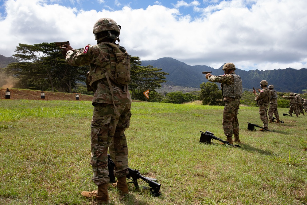 U.S Army Medical Command Best Leader Competitors Prepare For Stress Shoot