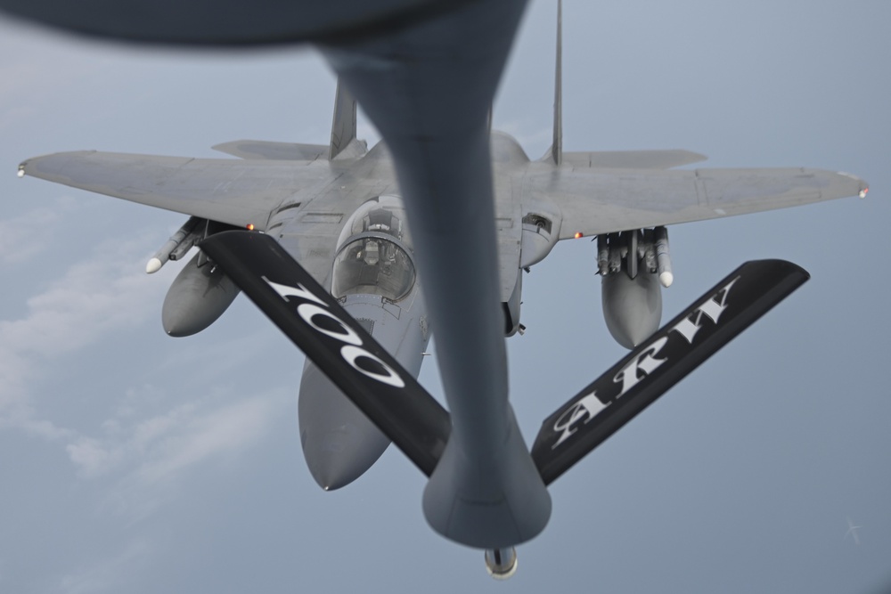 100th ARW fuels Liberty Wing F-15s