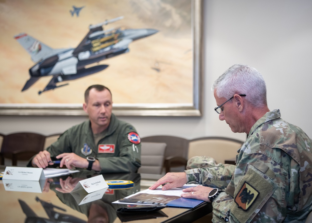 Brig. Gen. Keith MacDonald visits Tulsa Air National Guard Base