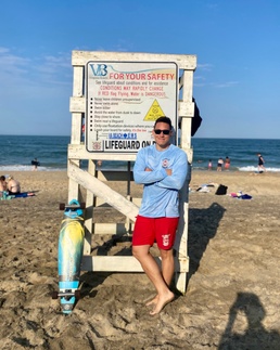 LIFEGUARD ON DUTY WHILE MARINE OFF DUTY