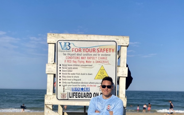 LIFEGUARD ON DUTY WHILE MARINE OFF DUTY