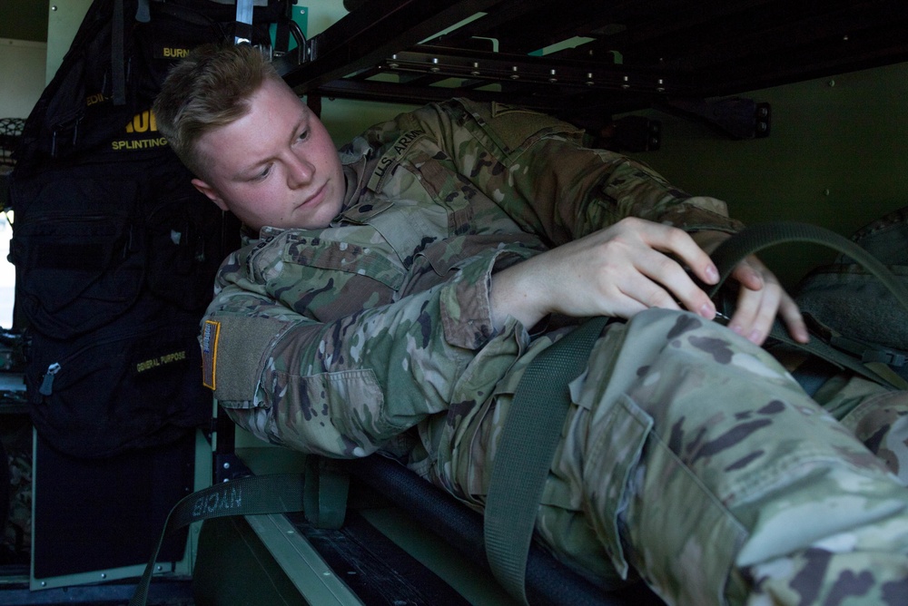 141st Medical Company, 118th Medical Battalion Health Care Specialists conduct training