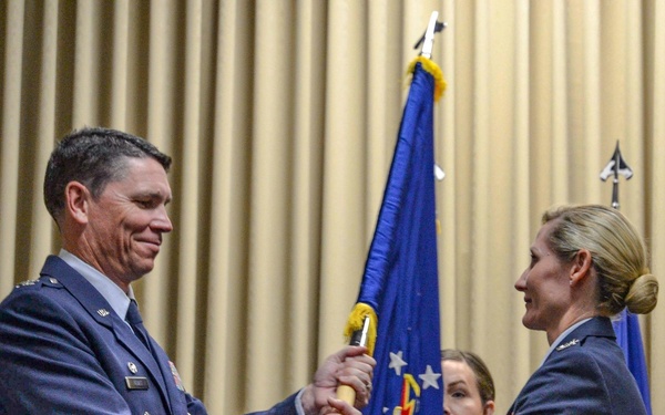 Col. Heather Uhl assumes command of the 38th Cyberspace Engineering Installation Group