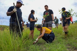 Team Tender Sailors Volunteer with Community to Plant Trees