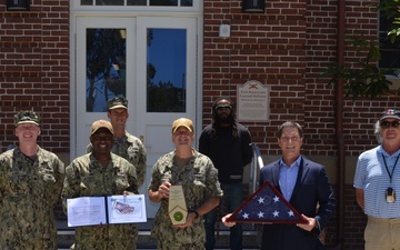 Rear Adm. Stephen D. Barnett, Commander, Navy Region Southwest, visits Naval Base Point Loma