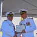 Cmdr. James Davenport, Commanding Officer, USS Independence (LCS 2), receives his end-of-tour award