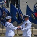 CMDCS Robert Strupczewski receives the ensign during the decommisioning of USS Independence (LCS 2)