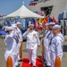 Cmdr. James Davenport depart from USS Independence (LCS 2) decommissioning
