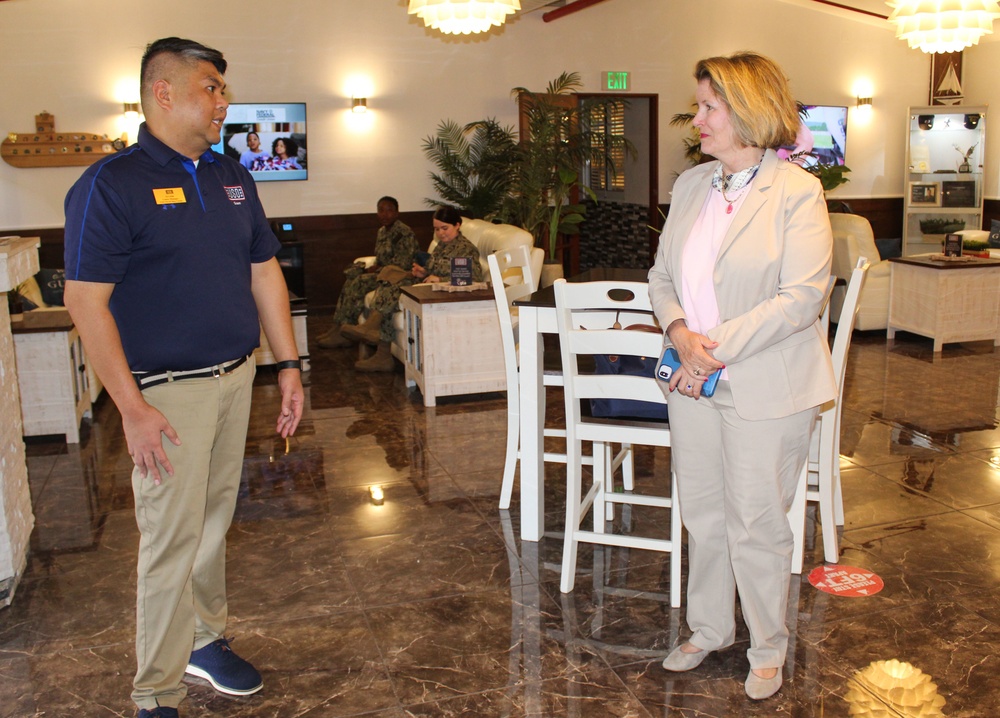 Mrs. Linda Gilday Tours Naval Base Guam USO
