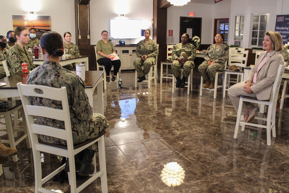 CNO Spouse Hosts Women's Focus Groups with Sailors at Naval Base Guam