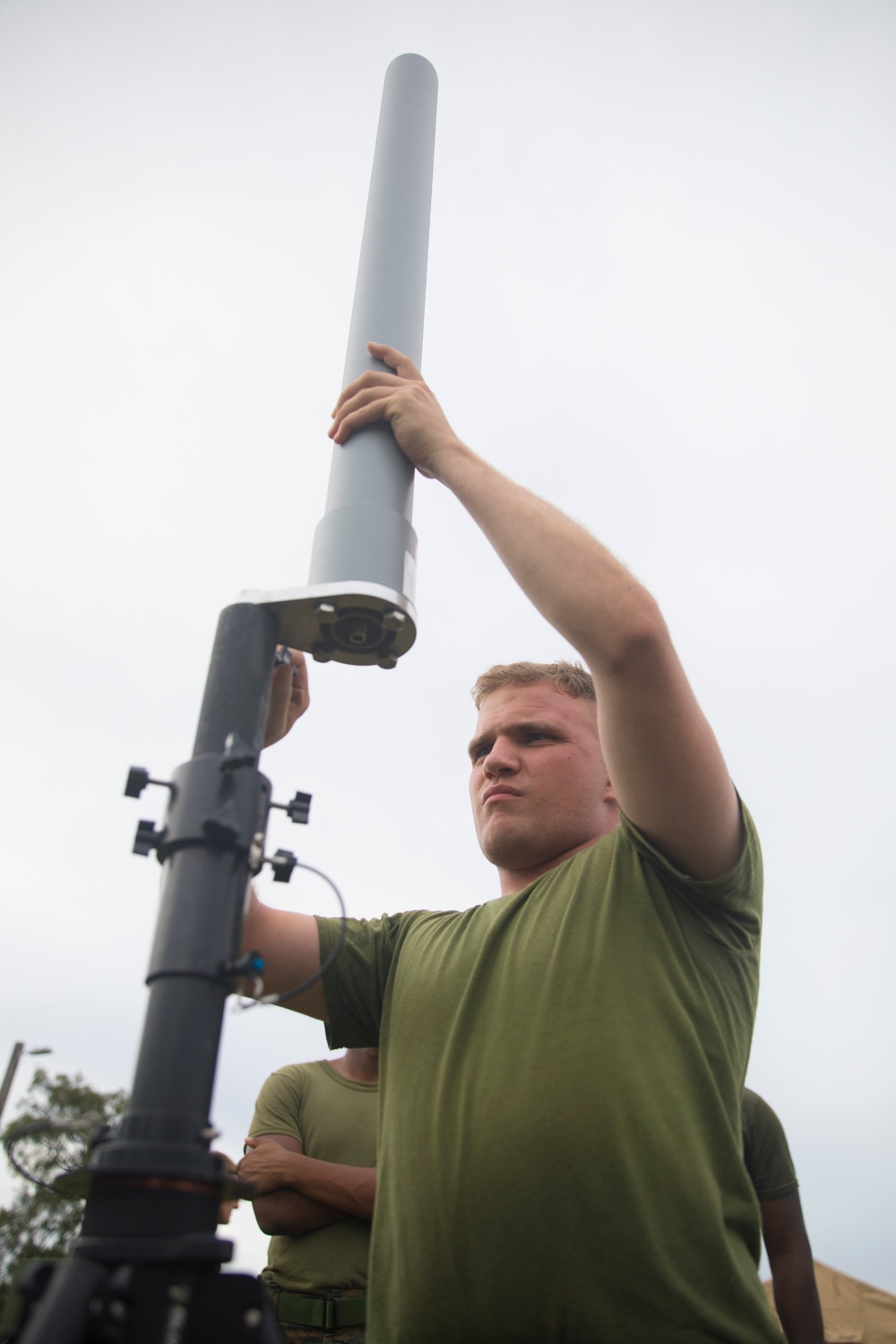 Marines with MACS-4 set up Tactical Air Operations Center