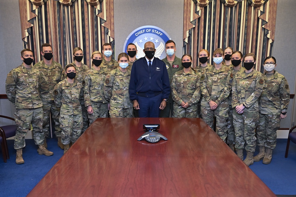 CSAF Brown office call with Air Force interns