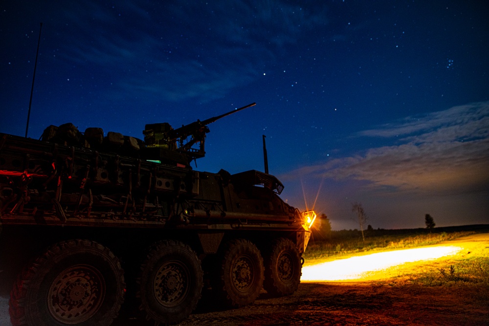 enhanced Forward Presence Battle Group Poland conducts night Emergency Deployment Readiness Exercise