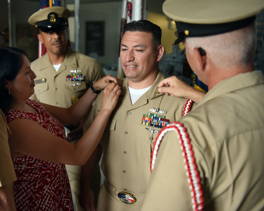 Master chief petty officer pinning ceremony, July 27, 2021.