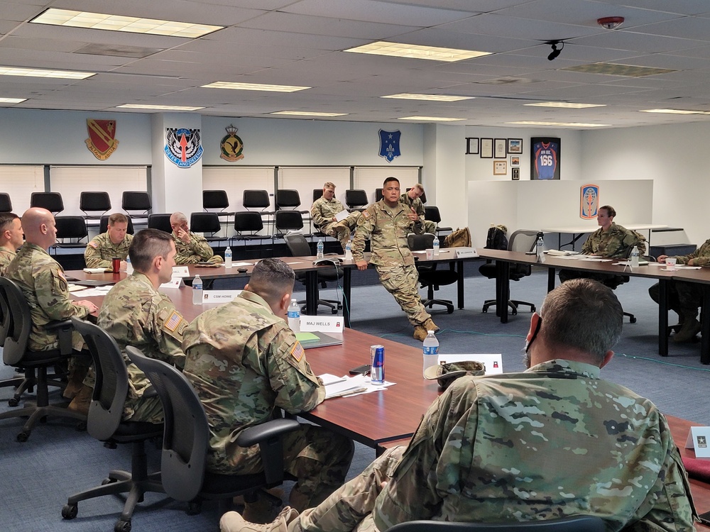 First Army CG meets 166th Aviation Brigade command and staff