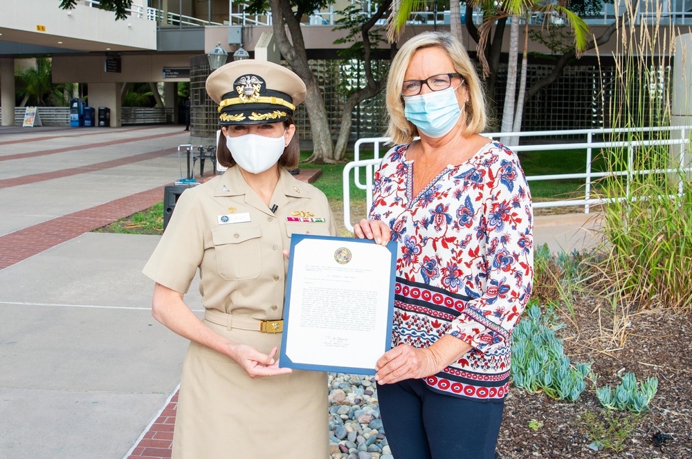 Staff Member Receives Award Onboard NMRTC San Diego July 30