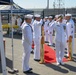 Vice Adm. Roy I. Kitchener, Commander, NSF, U.S. Pacific Fleet, arrives at USS Independence (LCS 2) decommissioning