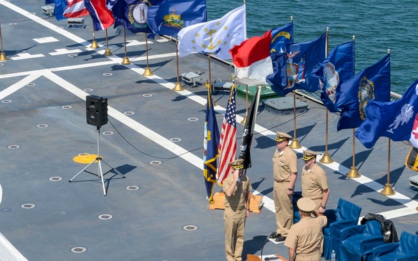 USS Charleston Blue Crew Holds Change of Command Ceremony