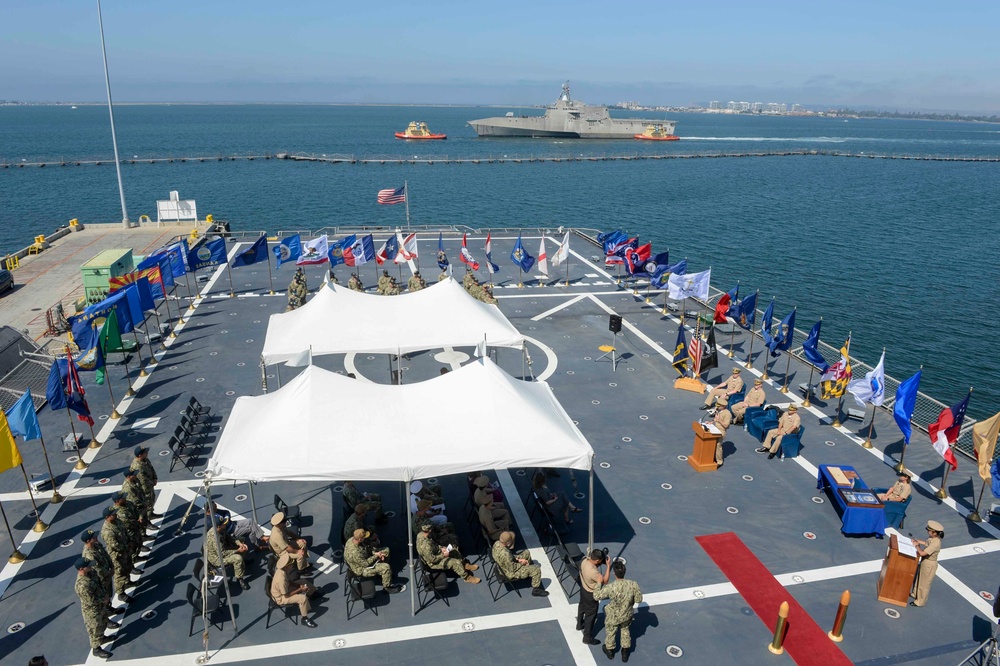 USS Charleston Blue Crew Change of Command Ceremony