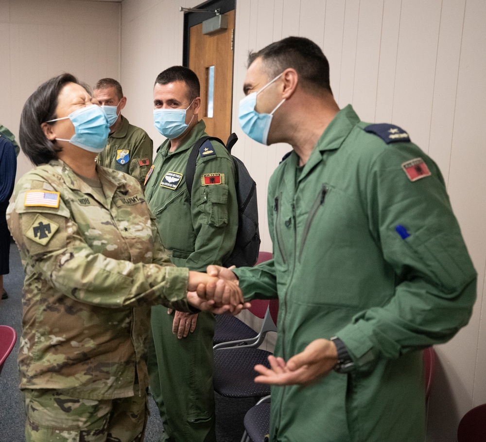 Albanian pilots complete UH-72 Lakota familiarization with New Jersey Army National Guard