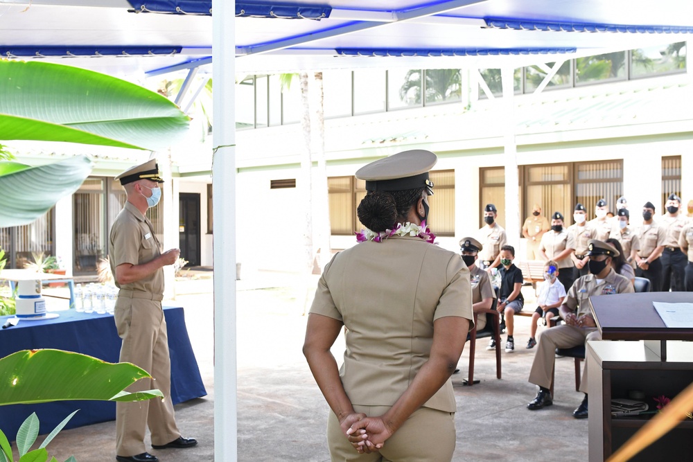 Hospital Corpsman Master Chief Crystal Ingram Frocking Ceremony