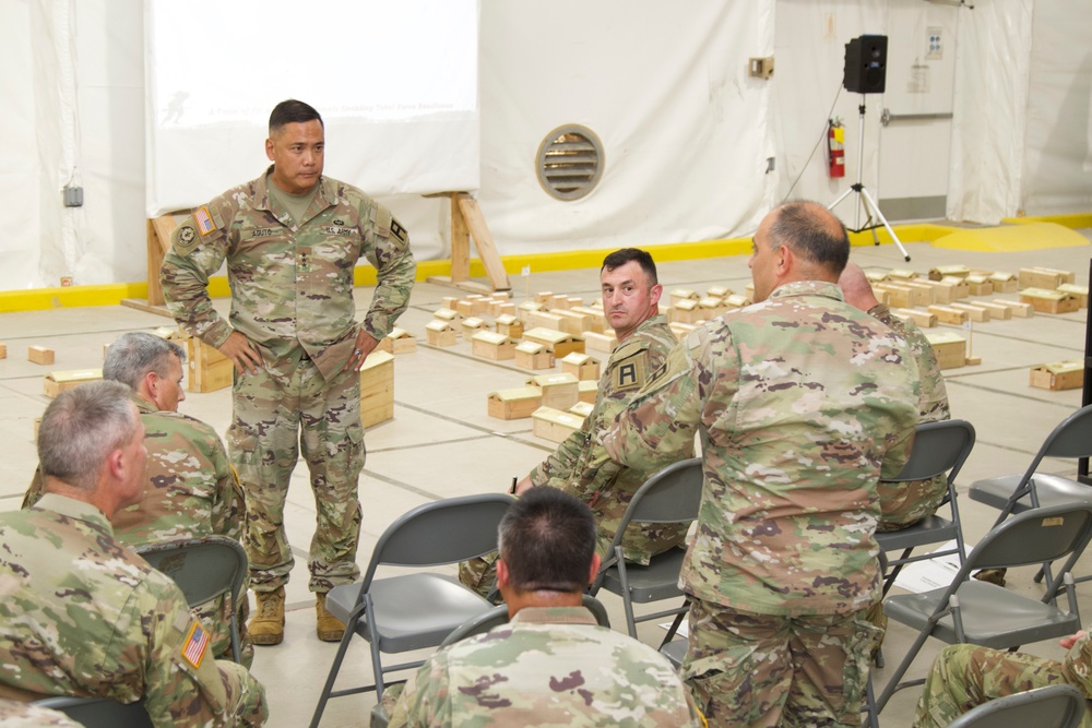 First Army CG conducts tour of NFHTX facilities by 120th Infantry Brigade