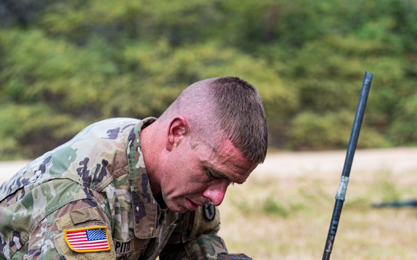 U.S. Army Staff Sgt. Andrew Pitts competes in 2021 Army Medicine Best Leader Competition Mystery Event