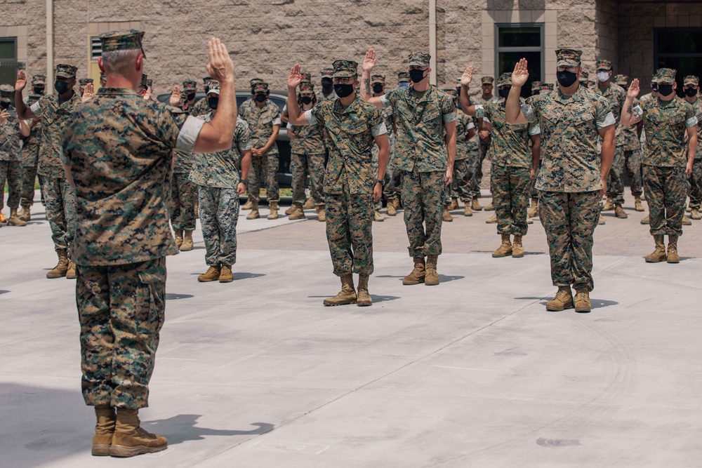 1st MLG Command Retention Reenlistment and Signing Day Ceremony