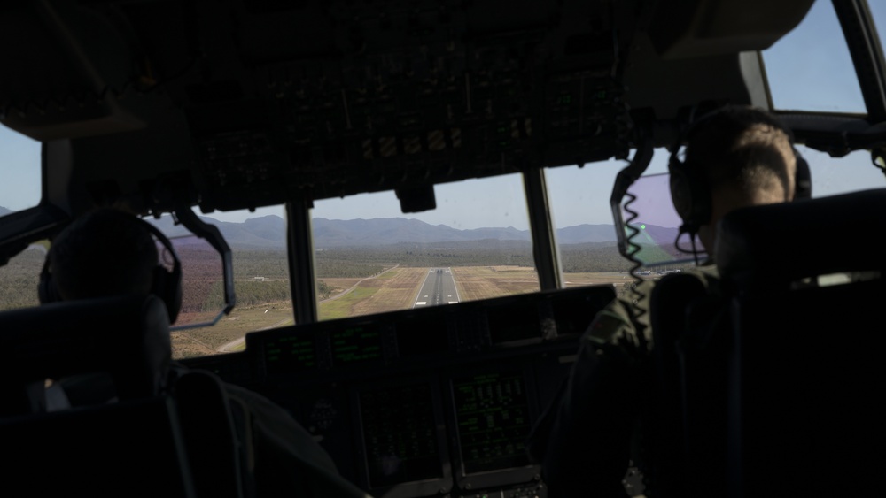 Talisman Sabre 21: U.S. Marines with VMGR-152 transport HIMAR