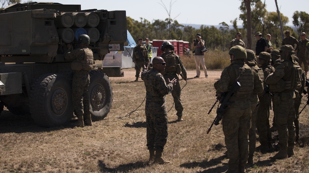 Talisman Sabre 21: U.S. Marines with VMGR-152 transport HIMAR