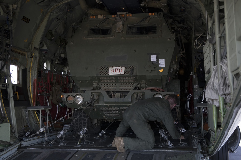 Talisman Sabre 21: U.S. Marines with VMGR-152 transport HIMAR