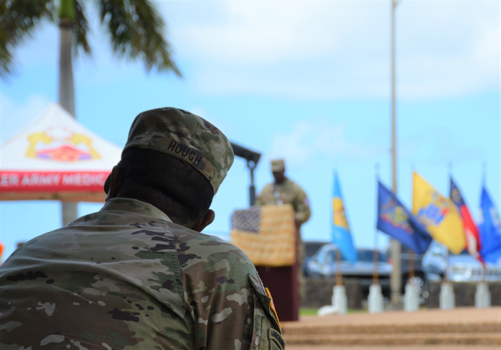 Command Sergeant Major Diamond Hough attends the MEDCOM Best Leader Competition Awards Ceremony