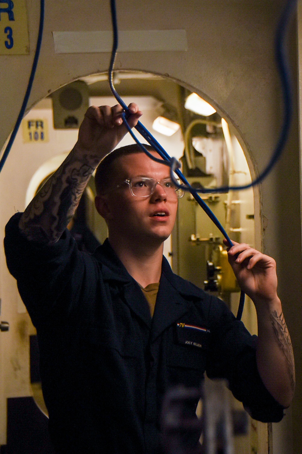 USS Ronald Reagan (CVN 76) Cable Installation