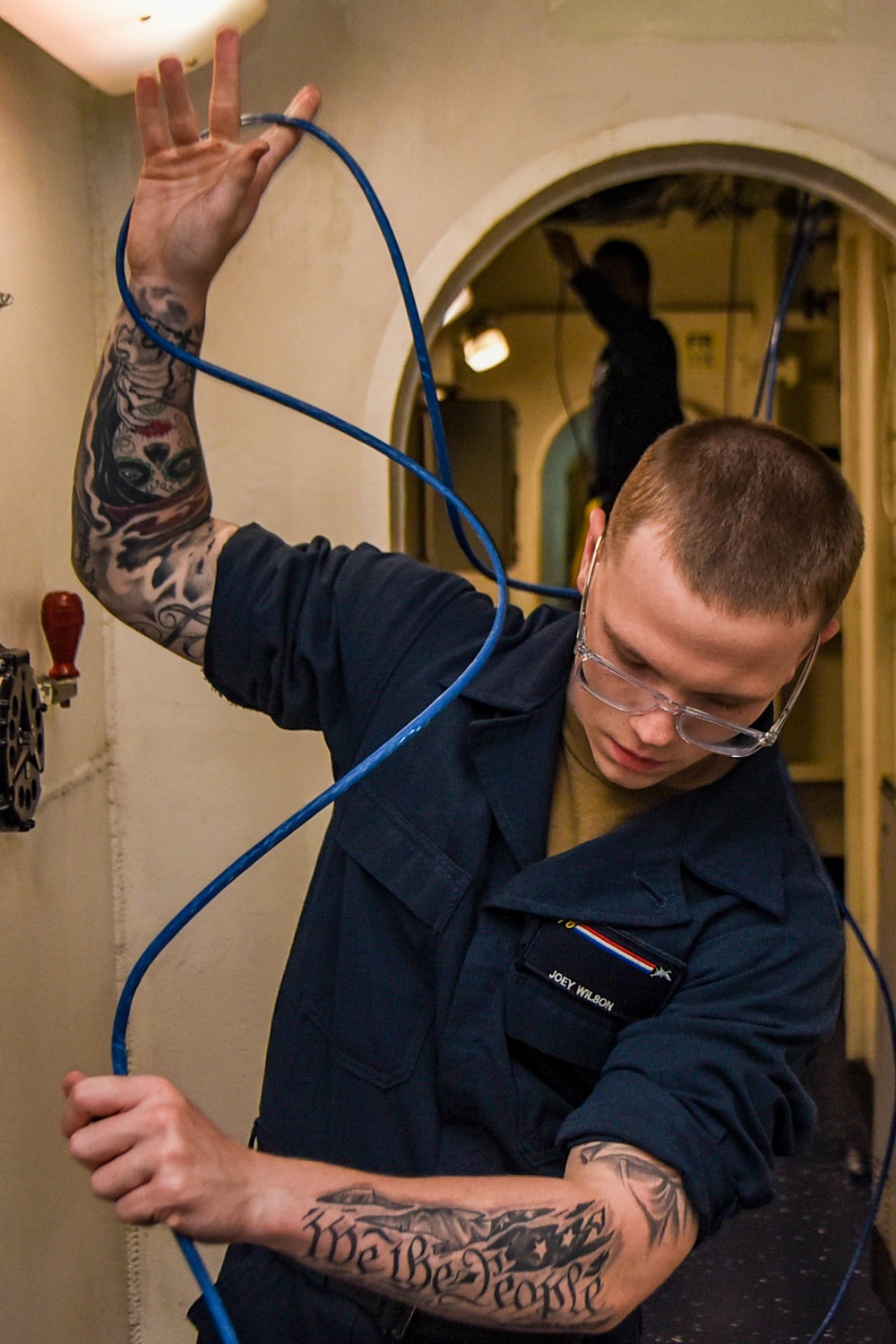 USS Ronald Reagan (CVN 76) Cable Installation