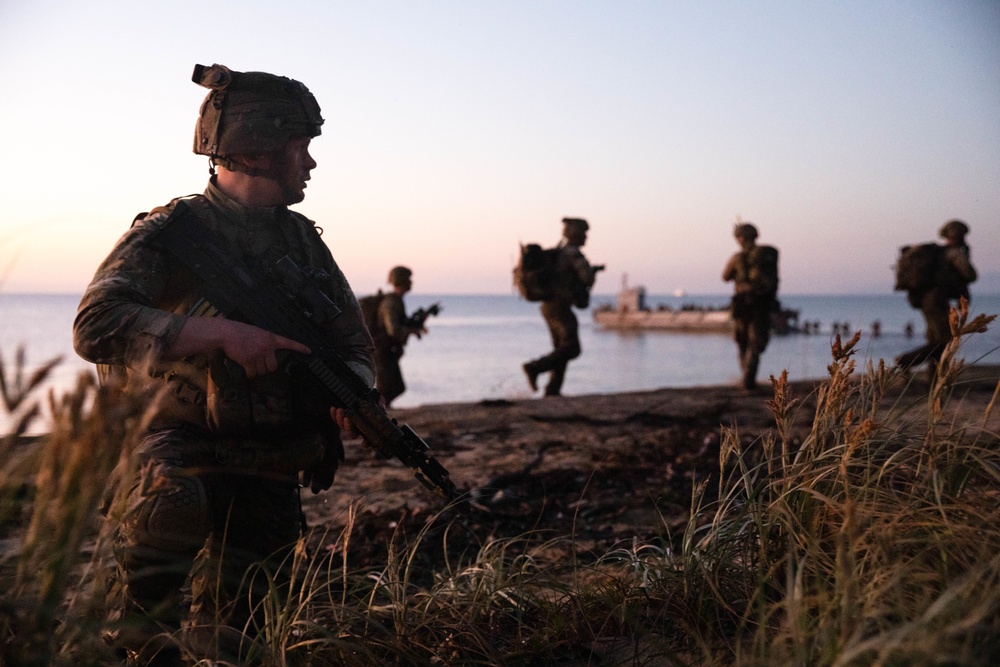 Talisman Sabre 21:  US, Australian, UK, Japan forces conduct amphibious landing exercise