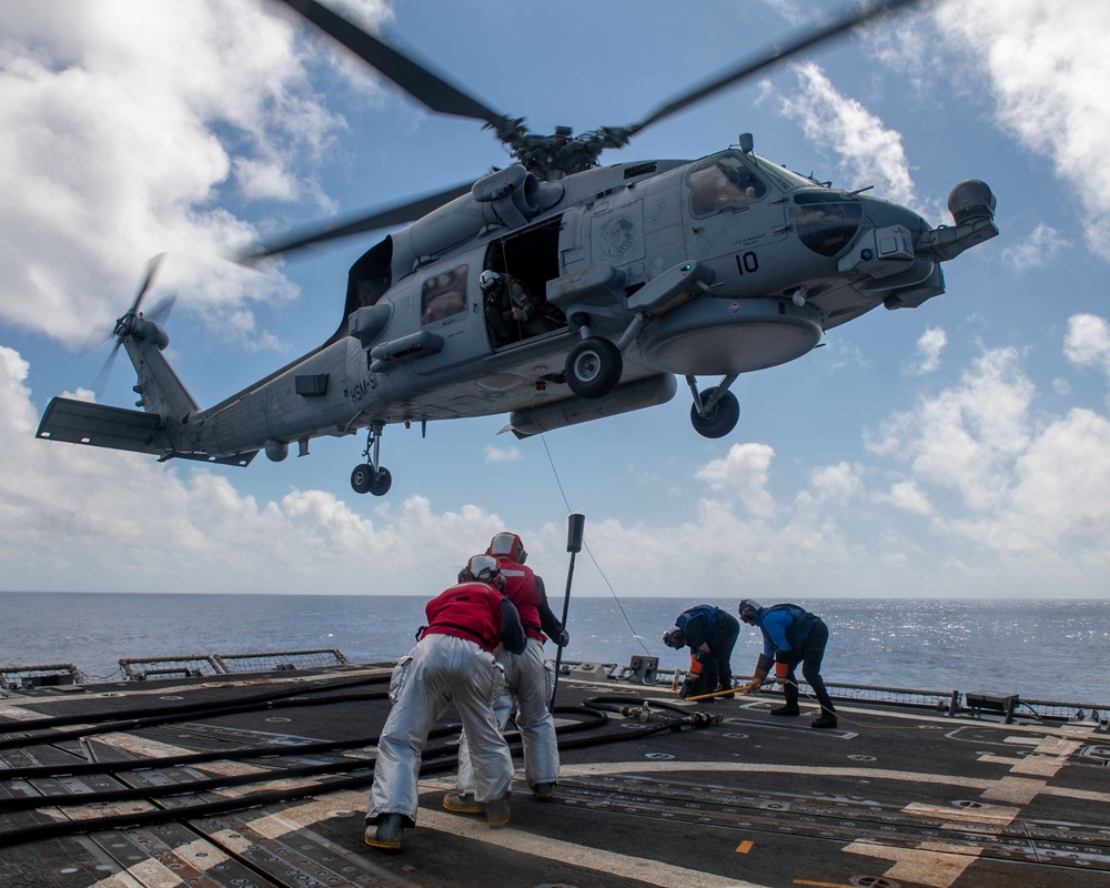 DVIDS - Images - Sailors prepare to conduct a helicopter in-flight ...