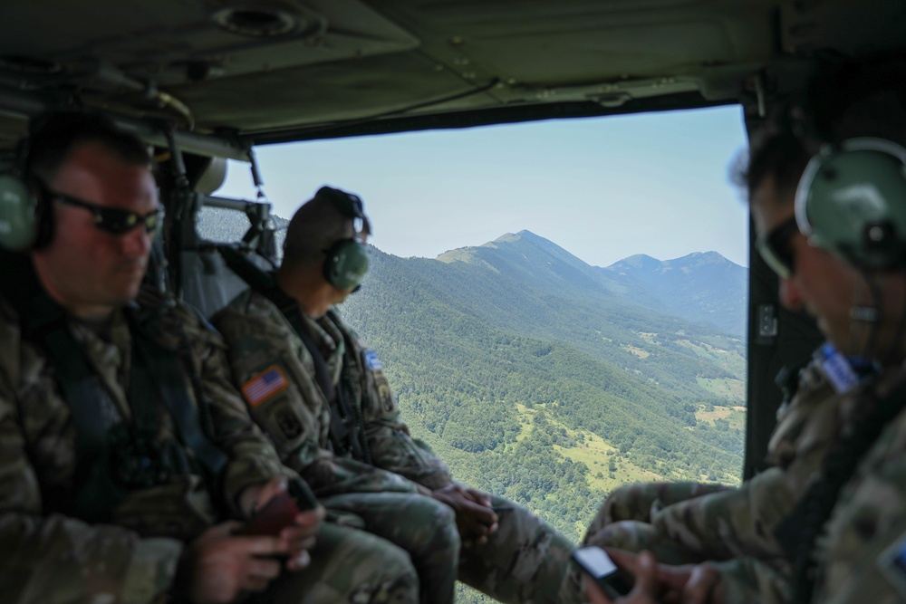 Regional Command - East Command Sgt. Major Takes Familiarization Flight Over Kosovo