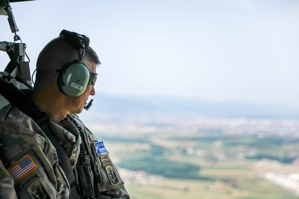 Regional Command - East Command Sgt. Major Takes Familiarization Flight Over Kosovo