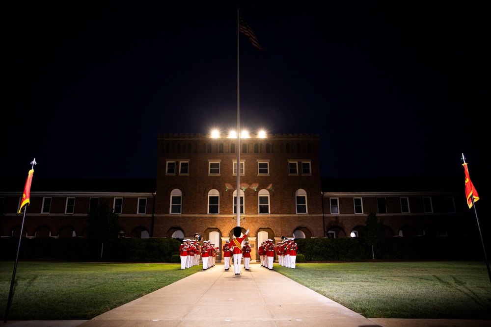 Barracks Marines close out month of July with Friday Evening Parade