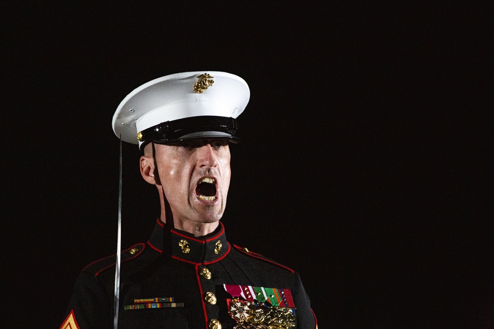 Barracks Marines close out month of July with Friday Evening Parade