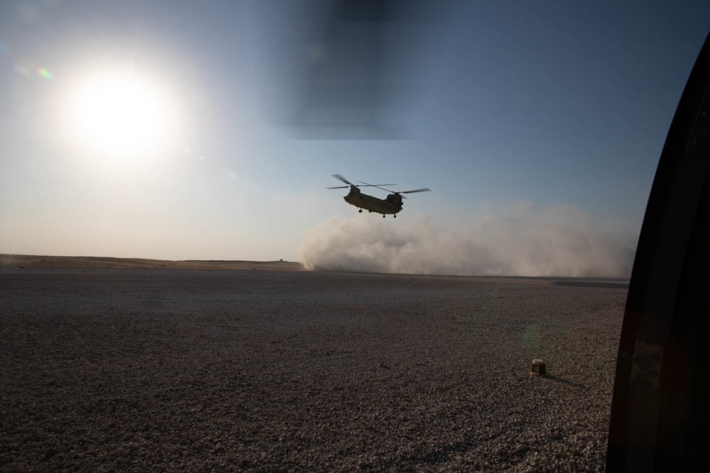 CJTF-OIR leaders wait for their flight