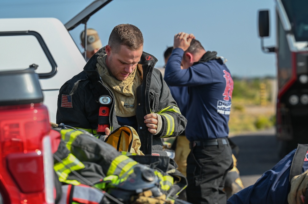 KAFB Fire Department Conducts Multi-Agency Live Fire Training Exercise