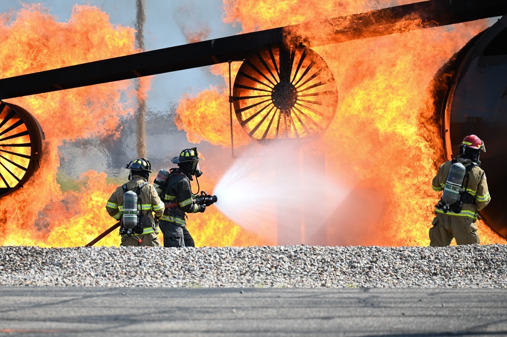 KAFB Fire Department Conducts Multi-Agency Live Fire Training Exercise