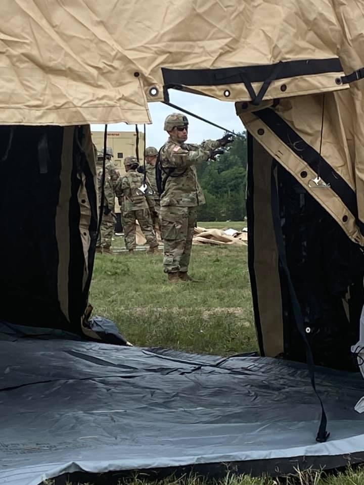 36th Sustainment Brigade sets up shop in preparation for Northern Strike