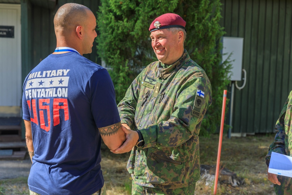 Staff Sgt. Devin Crawford receives his medal