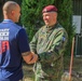 Staff Sgt. Devin Crawford receives his medal