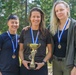 The top female team at the 2021 Interallied Confederation of Reserve Officers military competition pose for a picture