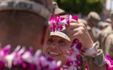 Sgt. Maj. Elizabeth Perez congratulates a 2021 U.S. Army Medical Command Best Leader Competitor